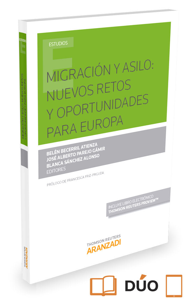 Migración y asilo: nuevos retos y oportunidades para Europa (Papel + e-book), de Becerril Atienza, Belén | portada del libro
