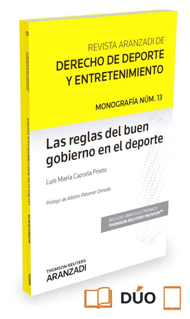 Las reglas del buen gobierno en el deporte (Papel + e-book), de Cazorla Prieto, Luis María | portada del libro