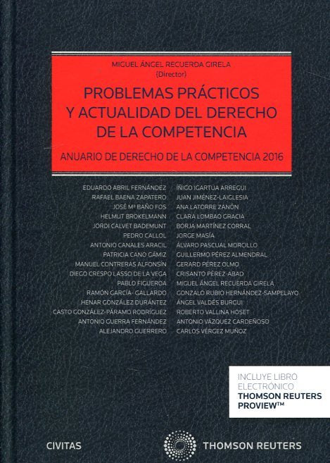 Problemas prácticos y actualidad del Derecho de la Competencia (Papel + e-book), de Abril Fernández, Eduardo | portada del li