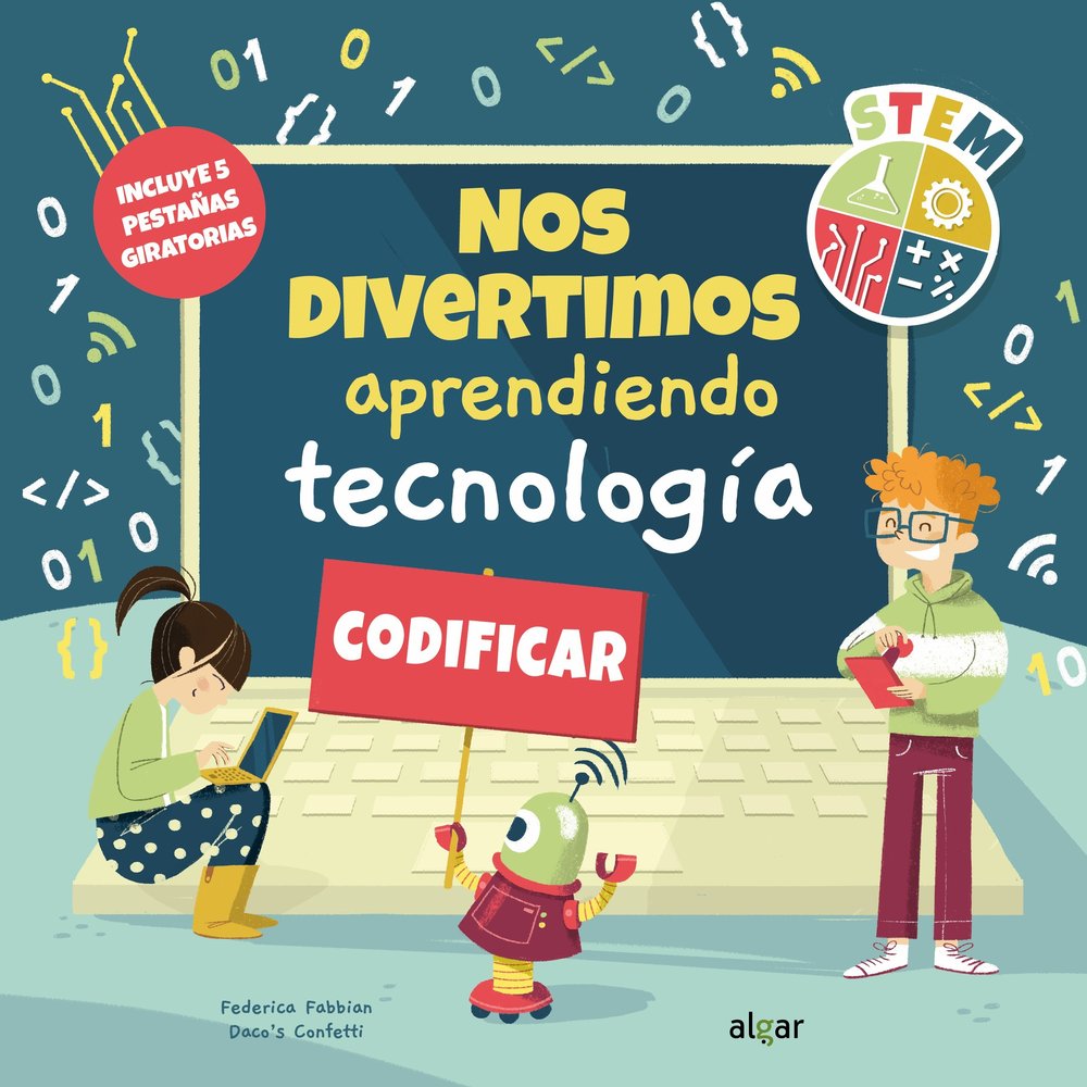 NOS DIVERTIMOS APRENDIENDO TECNOLOGIA, de CONFETTI, DACO'S | portada del libro