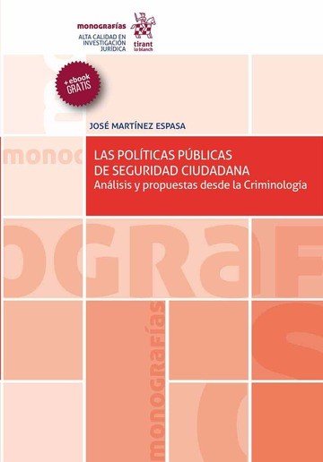 Las Políticas Públicas de Seguridad Ciudadana, de Martínez Espasa | portada del libro