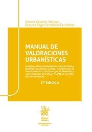 Manual de valoraciones Urbanísticas 2ª ed. 2017, de Caballer Mellado | portada del libro