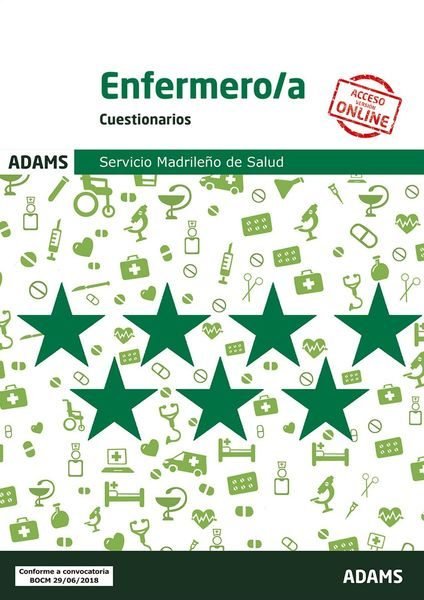 Cuestionarios Diplomado Sanitario-Enfermera del Servicio Madrileño de Salud, de Varios autores | portada del libro