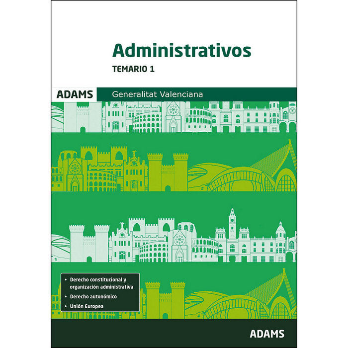 Temario 1 Administrativos Generalitat Valenciana, de AA.VV. | portada del libro