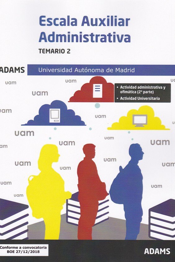 Temario 2 Escala Auxiliar Universidad Autónoma de Madrid, de Varios autores | portada del libro