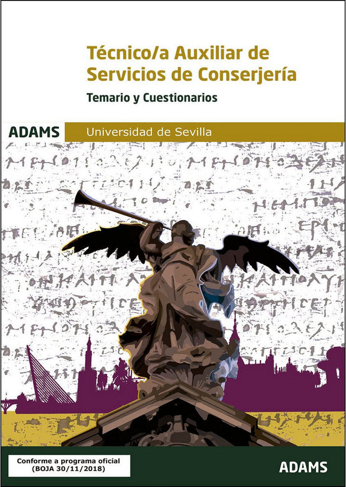 Temario y Cuestionarios Técnico/a Auxiliar de Servicios de Consejería Universidad de Sevilla, de Varios autores | portada del