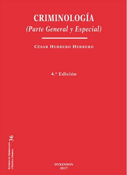 Criminología. Parte General y Especial, de Herrero Herrero, César | portada del libro
