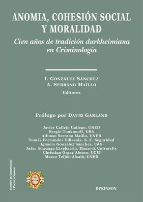 Anomia, cohesión social y moralidad | portada del libro
