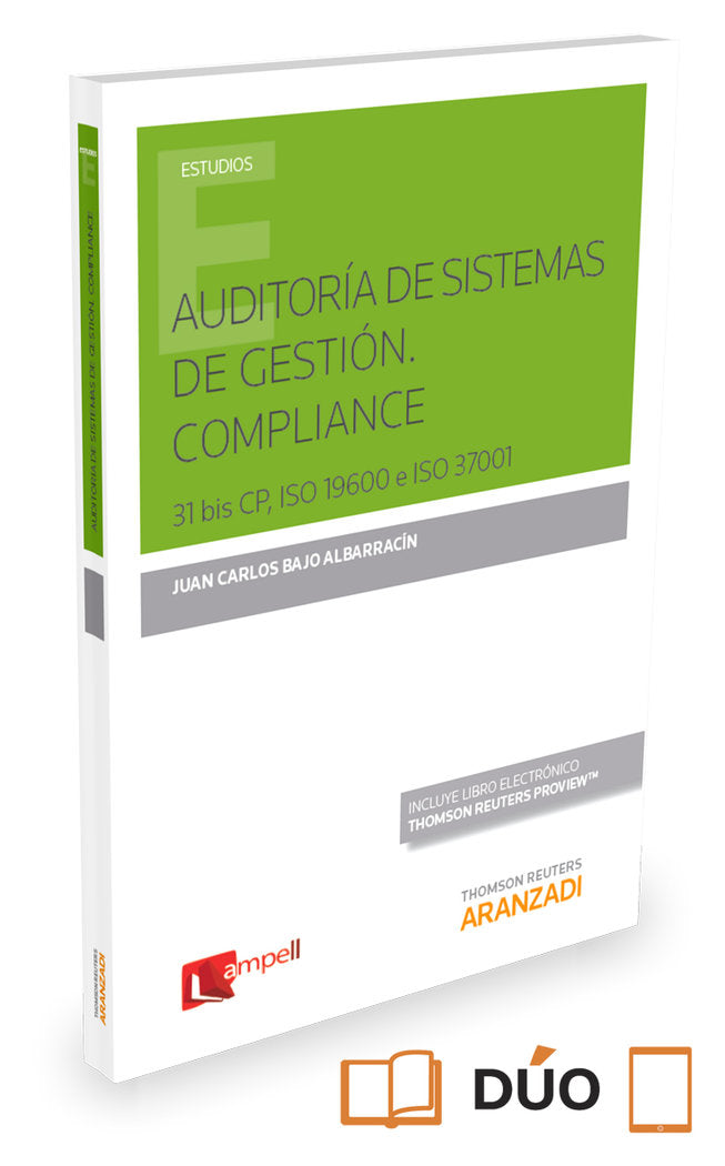 Auditoría de Sistemas de Gestión. Compliance (Papel + e-book), de Bajo, Juan Carlos | portada del libro