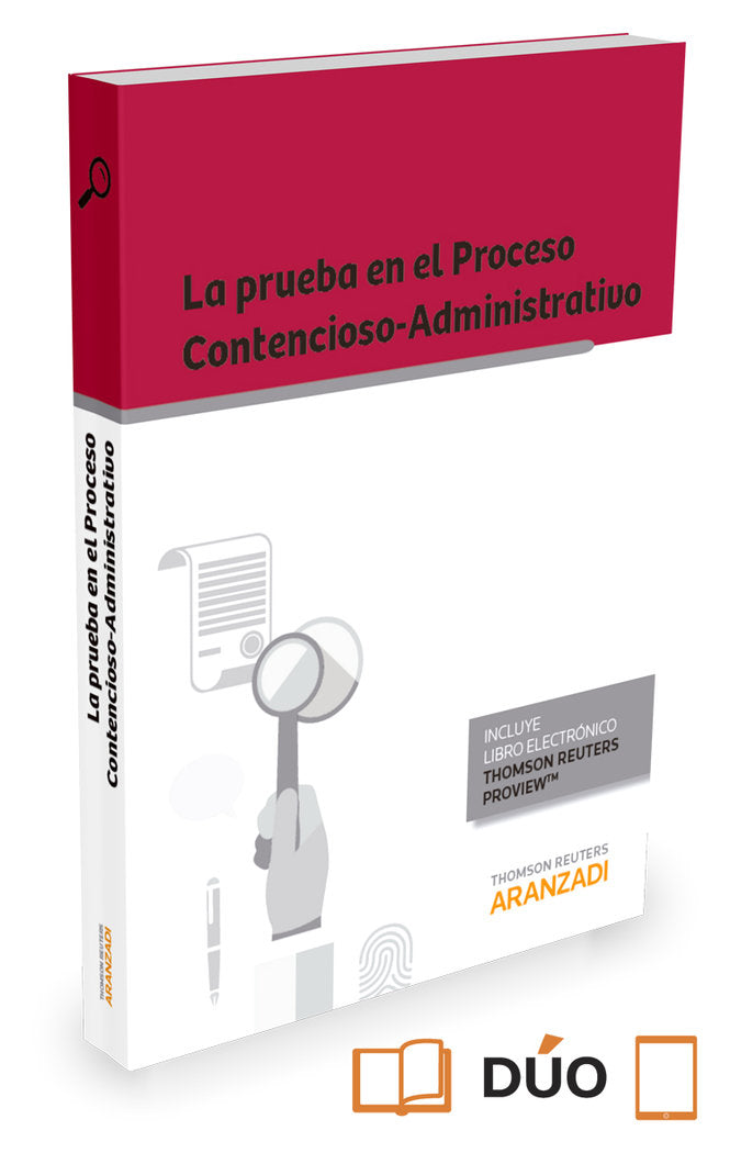 La prueba en el proceso contencioso-administrativo (Papel + e-book), de Aranzadi, Departamento de Redacción | portada del lib