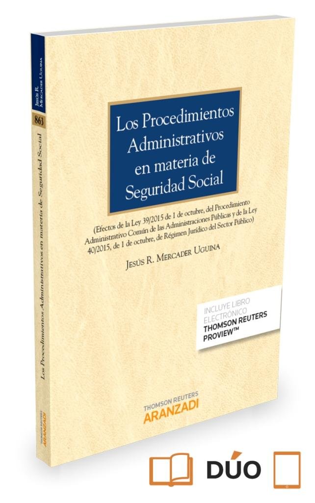 Los procedimientos administrativos en materia de Seguridad Social (Papel + e-book), de Mercader Uguina, Jesús Rafael | portad