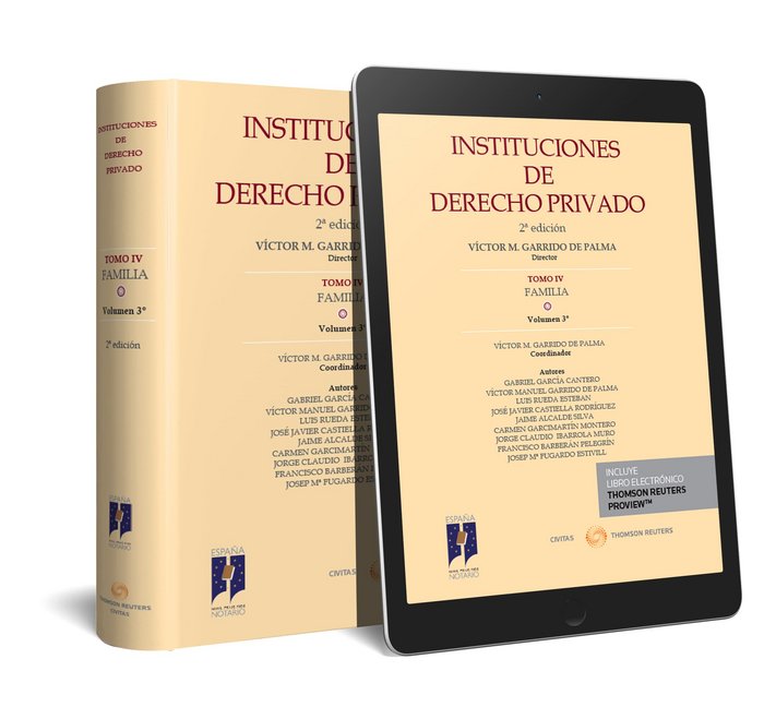 Instituciones de Derecho Privado. Tomo IV Familia. Volumen 3º (Papel + e-book), de Garrido de Palma, Victor M. | portada del 
