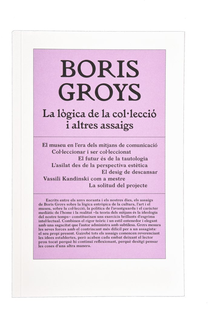 LA LOGICA DE LA COLLECCIO I ALTRES ASSAIGS, de GROYS, BORIS | portada del libro