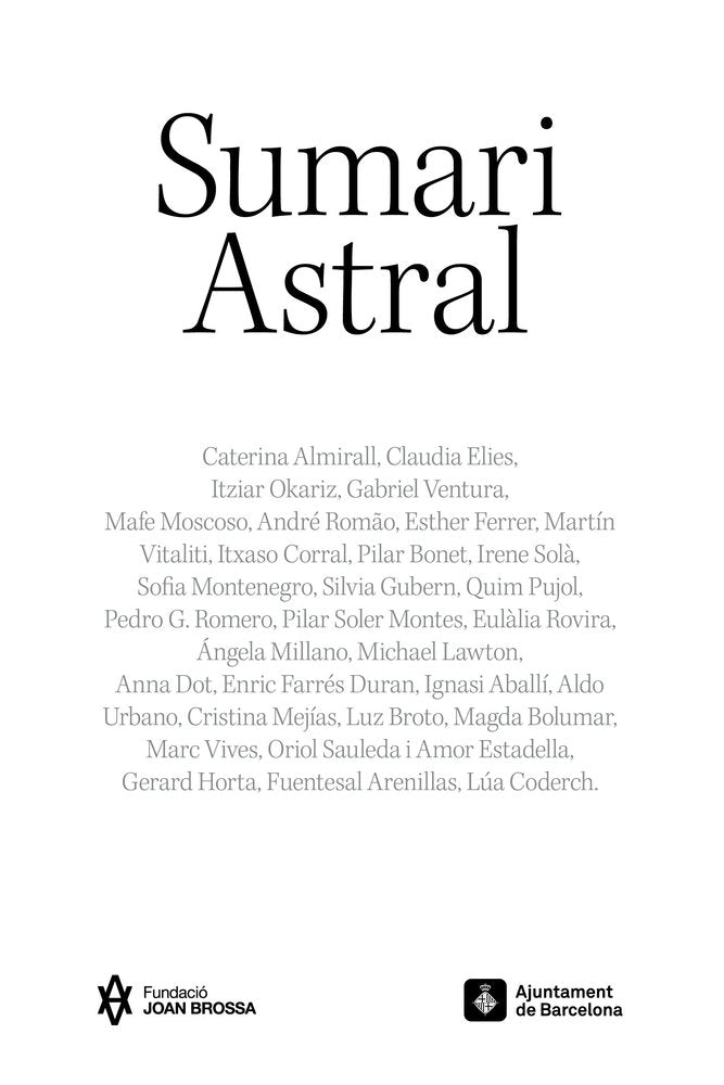 SUMARI ASTRAL, de VARIOS AUTORES | portada del libro