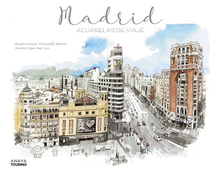 Madrid. Acuarelas de viaje, de Anaya Touring | portada del libro
