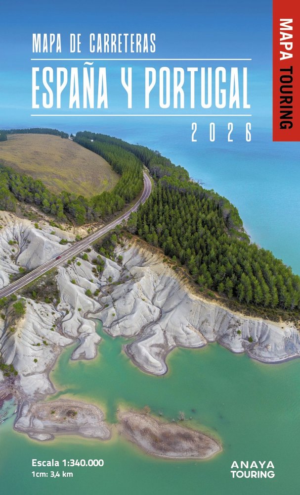 MAPA DE CARRETERAS DE ESPAÑA Y PORTUGAL 1:340.000, 2026, de ANAYA TOURING | portada del libro
