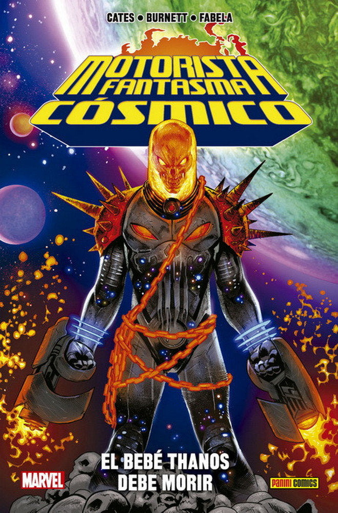 100% MARVEL HC COEDICIONES MOTORISTA FANTASMA COSMICO. EL THANOS, de DYLAN BURNETT#DONNY CATES | portada del libro