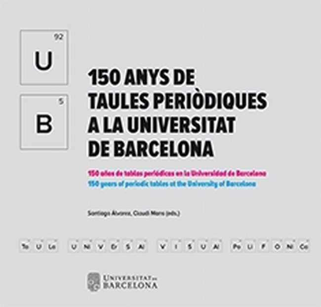150 anys de taules periòdiques a la Universitat de Barcelona, de Varios autores | portada del libro