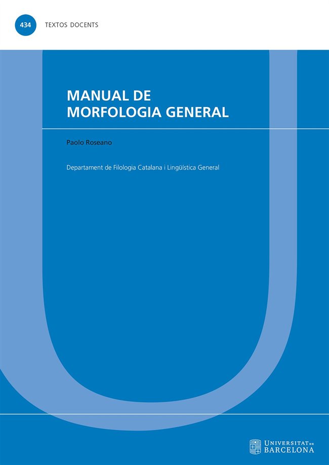 MANUAL DE MORFOLOGIA GENERAL | portada del libro