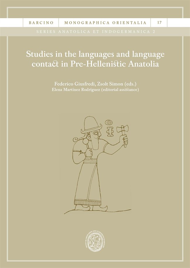 STUDIES IN THE LANGUAGES AND LANGUAGE CONTACT IN PRE-HELLENISTIC ANATOLIA, de AA.VV. | portada del libro