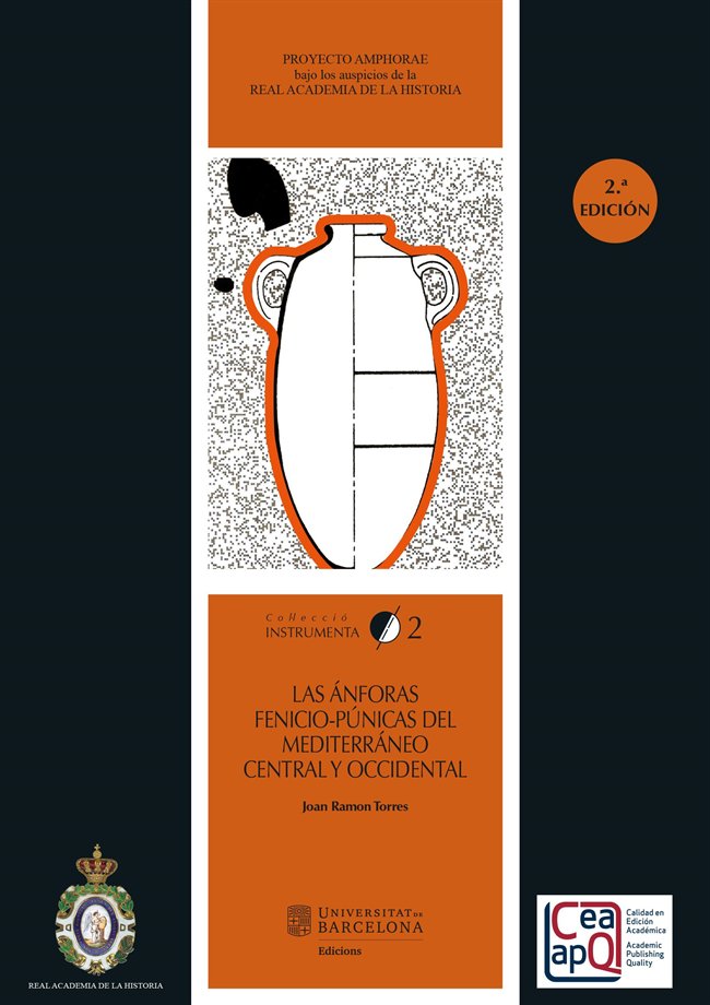 LAS ANFORAS FENICIO-PUNICAS DEL MEDITERRANEO CENTRAL Y OCCID, de RAMON TORRES, JOAN | portada del libro