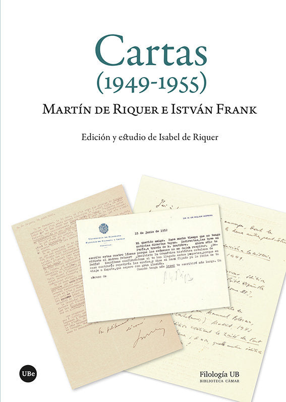 CARTAS 1949 1955, de DE RIQUER, MARTIN | portada del libro