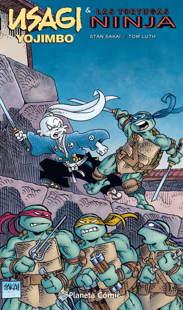 Usagi Yojimbo y las Tortugas Ninja, de Sakai | portada del libro