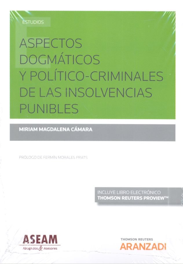 ASPECTOS DOGMATICOS Y POLITICO-CRIMINALES DE LAS INSOLVENCIAS PUN, de CAMARA | portada del libro