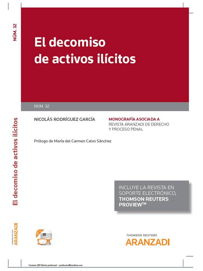 El decomiso de activos ilícitos (Papel + e-book), de Rodríguez García, Nicolás | portada del libro