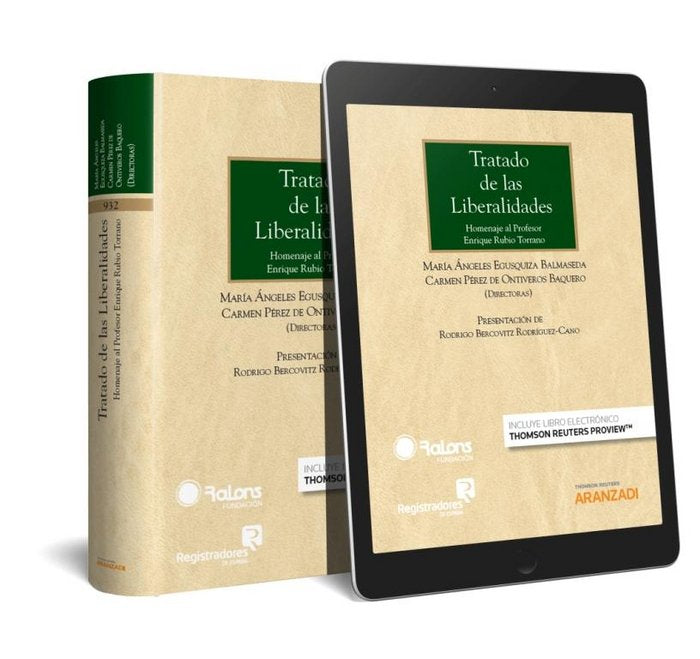 Tratado de las liberalidades (Papel + e-book), de Egusquiza Balmaseda, Mª Angeles | portada del libro