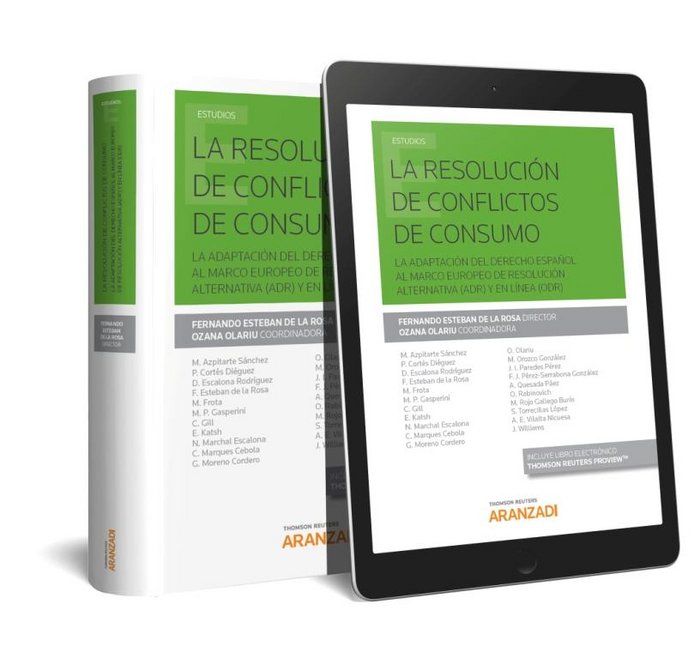 La resolución de conflictos de consumo (Papel + e-book), de Esteban de la Rosa, Fernándo | portada del libro