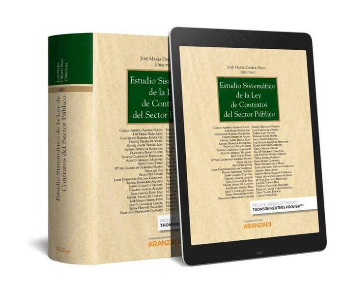 Estudio sistemático de la Ley de contratos del sector público (Papel + e-book), de Gimeno Feliu, Jose María | portada del lib
