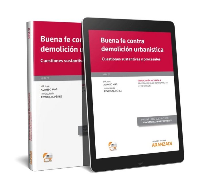 Buena fe contra demolución urbanística (Papel + e-book), de Alonso Mas | portada del libro