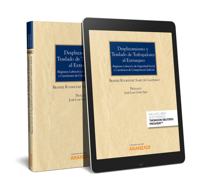 Desplazamiento y traslado de trabajadores al extranjero (Papel + e-book), de Rodríguez Sanz de Galdeano, Beatriz | portada de