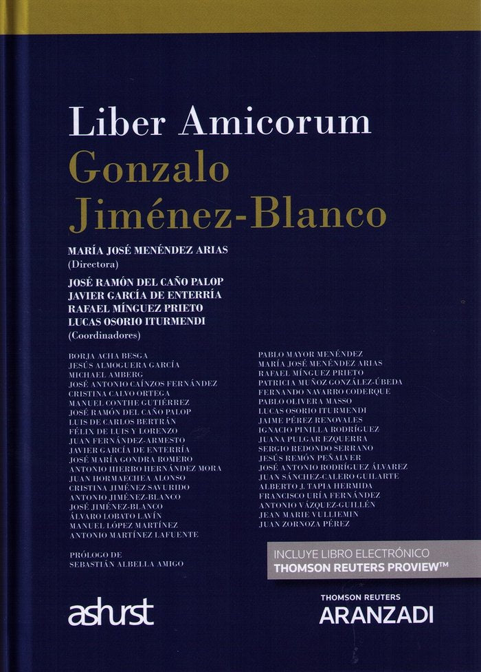 Liber Amicorum Gonzalo Jiménez-Blanco (Papel + e-book), de del Caño Palop, José R. | portada del libro