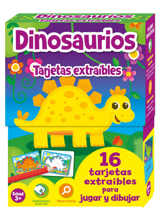 TARJETAS TROQUELADAS DINOSAURIOS, de AA.VV. | portada del libro