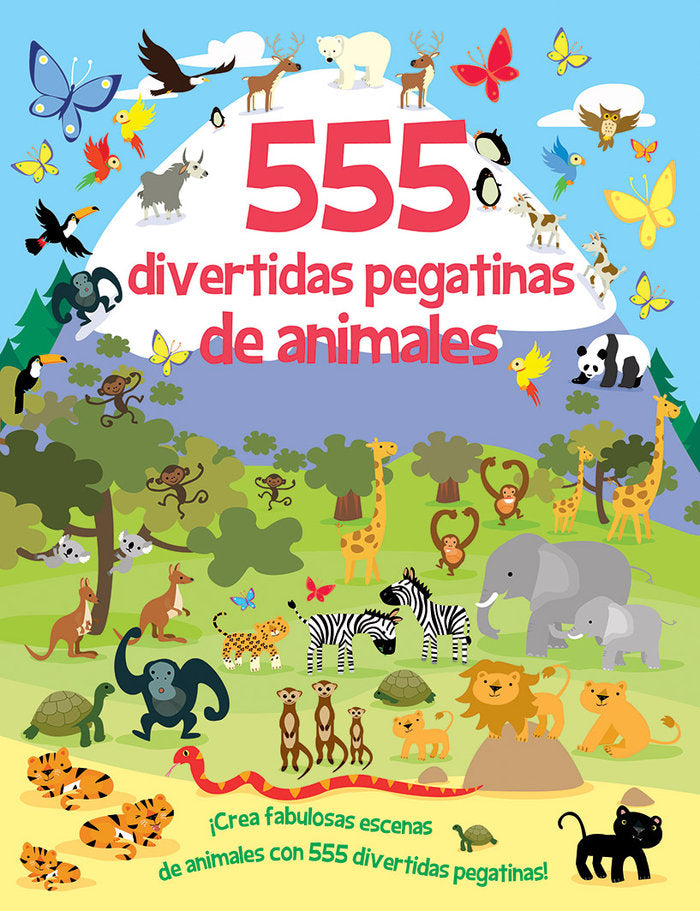 555 DIVERTIDAS PEGATINAS DE ANIMALES, de AA.VV. | portada del libro
