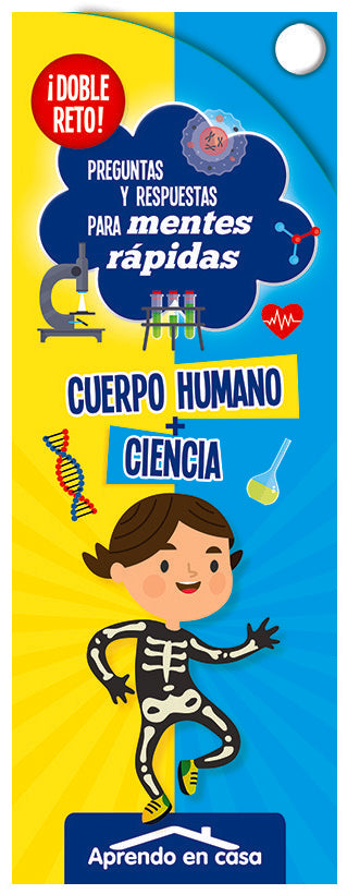 APRENDO EN CASA DOBLE RETO - CUERPO HUMANO + CIENCIA | portada del libro