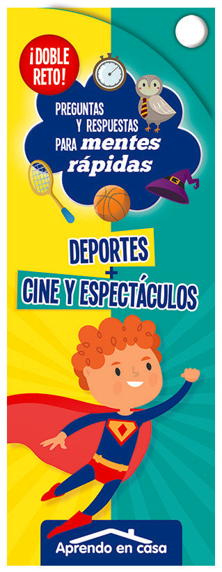 APRENDO EN CASA DOBLE RETO - DEPORTES + CINE Y ESPECTÁCULOS | portada del libro