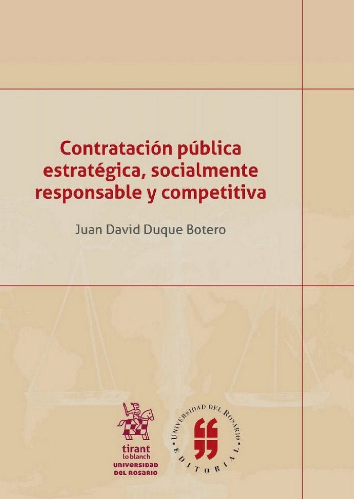 Contratación pública estratégica, socialmente responsable y competitiva, de Duque Botero | portada del libro