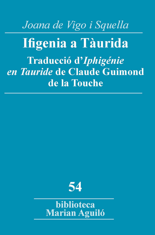 Ifigenia a Tàurida, de Vigo i Squella, Joana de | portada del libro