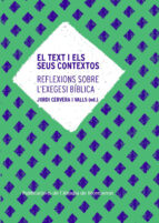 EL TEXT I ELS SEUS CONTEXTOS, de JORDI CERVERA I VALLS | portada del libro