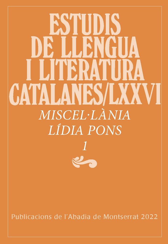 MISCELLANIA LIDIA PONS 1 | portada del libro