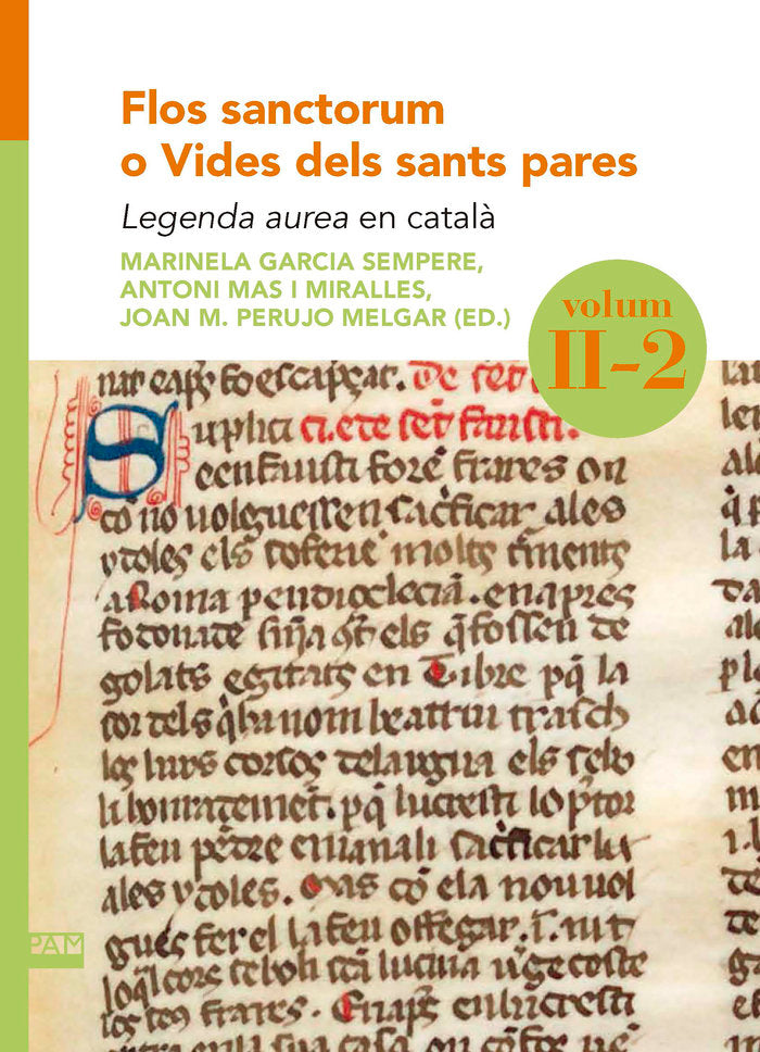 FLOS SANCTORUM O VIDES DELS SANTS PARES VOLUM II-2 | portada del libro