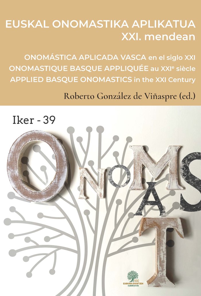 Euskal onomastika aplikatua XXI. mendean | portada del libro