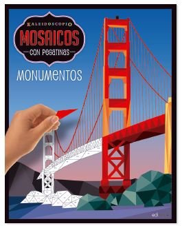 KALEIDOSCOPIO- MOSAICOS CON PEGATINAS ADULTOS- MONUMENTOS | portada del libro