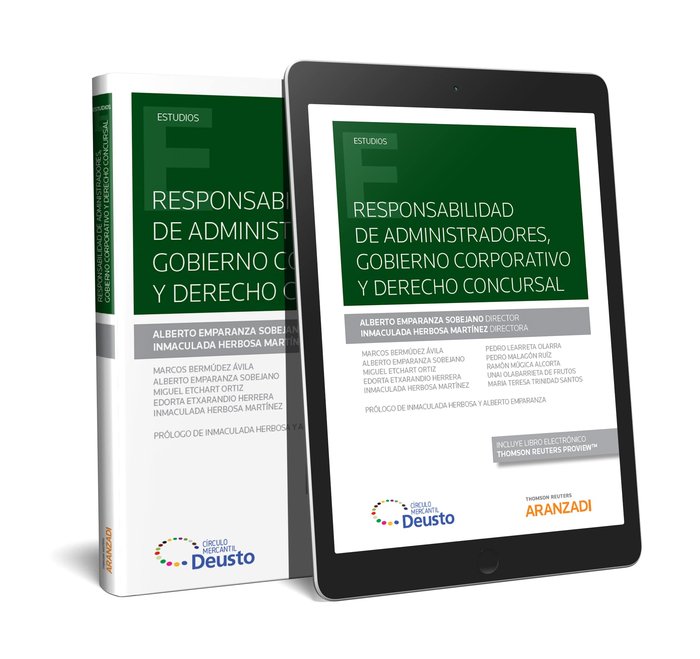 Responsabilidad de administradores, gobierno corporativo y derecho concursal (Papel + e-book), de Emparanza Sobejano, Alberto