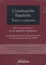 Constitución Española: texto y contexto (Papel + e-book), de Martín Rebollo, Luis | portada del libro