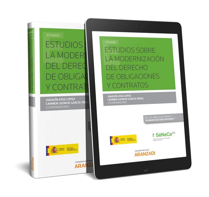 Estudios sobre la modernización del Derecho de obligaciones y contratos (Papel + e-book), de Ataz López , Joaquín | portada d