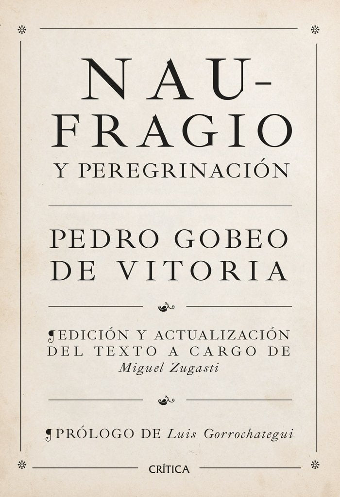 NAUFRAGIO Y PEREGRINACION, de PEDRO GOBEO DE VITORIA | portada del libro
